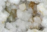 Keokuk Quartz Geode with Calcite Crystals - Iowa #144724-3